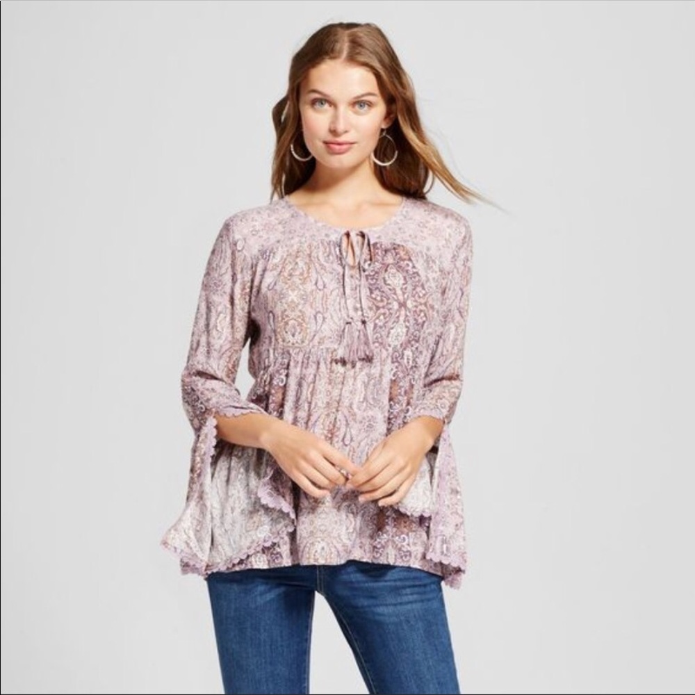 Knox Rose Bell Sleeves Top XS